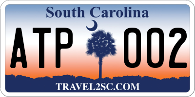 SC license plate ATP002