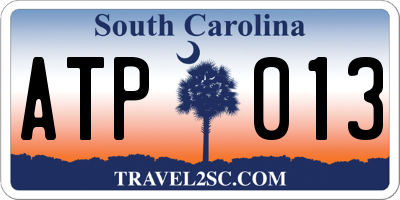 SC license plate ATP013