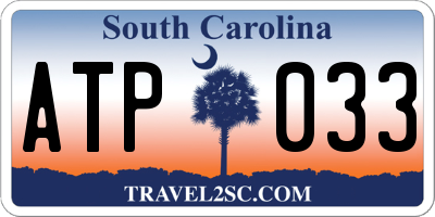 SC license plate ATP033
