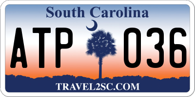 SC license plate ATP036