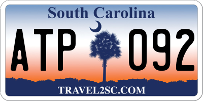 SC license plate ATP092