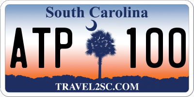 SC license plate ATP100