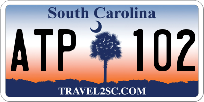 SC license plate ATP102