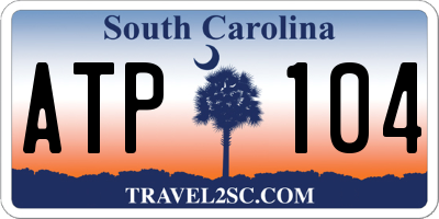 SC license plate ATP104