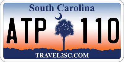 SC license plate ATP110