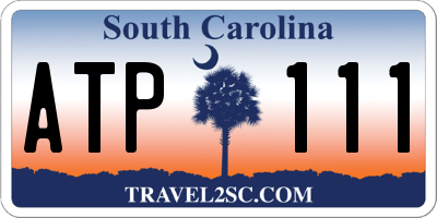 SC license plate ATP111