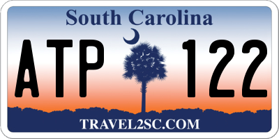 SC license plate ATP122