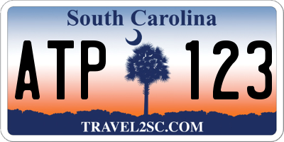 SC license plate ATP123