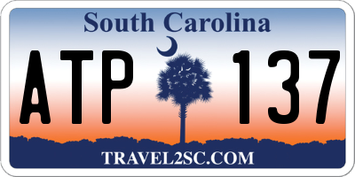 SC license plate ATP137