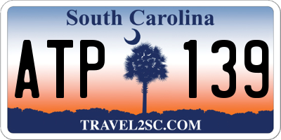 SC license plate ATP139