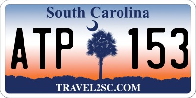 SC license plate ATP153