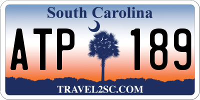 SC license plate ATP189