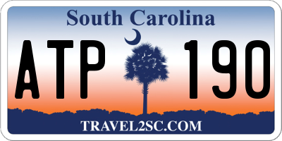 SC license plate ATP190