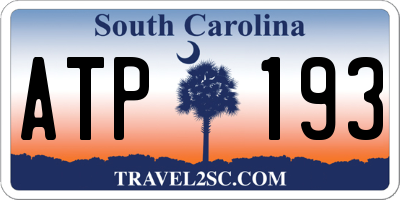 SC license plate ATP193