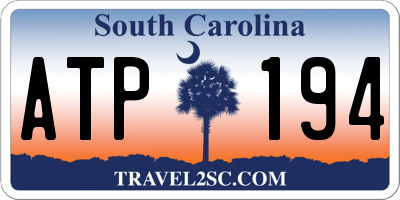 SC license plate ATP194