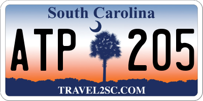 SC license plate ATP205