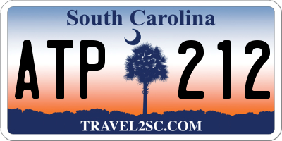 SC license plate ATP212