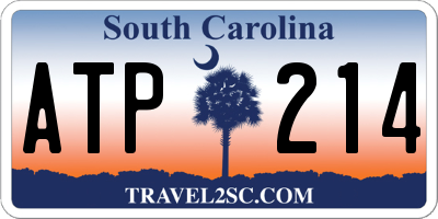 SC license plate ATP214