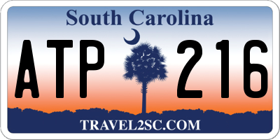 SC license plate ATP216