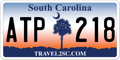 SC license plate ATP218