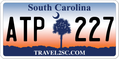 SC license plate ATP227