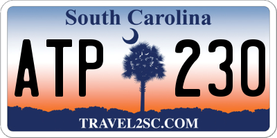 SC license plate ATP230