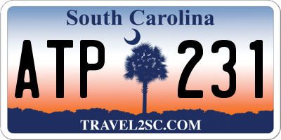 SC license plate ATP231