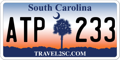 SC license plate ATP233