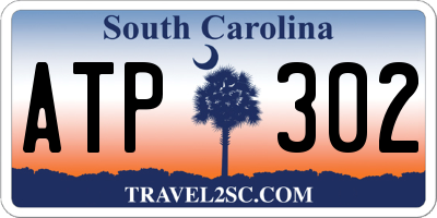 SC license plate ATP302