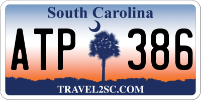 SC license plate ATP386