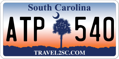 SC license plate ATP540