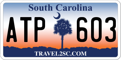 SC license plate ATP603