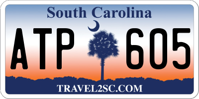 SC license plate ATP605