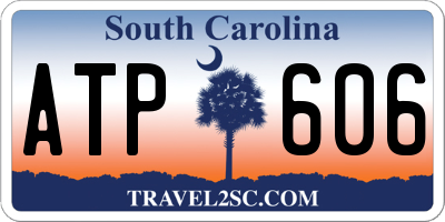 SC license plate ATP606