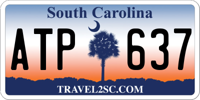 SC license plate ATP637