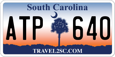 SC license plate ATP640