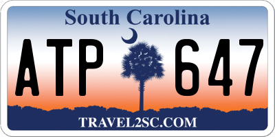SC license plate ATP647