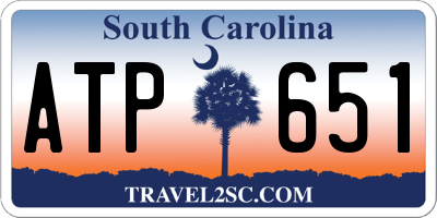 SC license plate ATP651