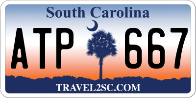 SC license plate ATP667