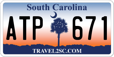 SC license plate ATP671
