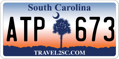 SC license plate ATP673