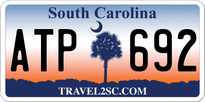 SC license plate ATP692
