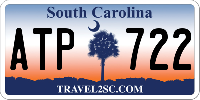 SC license plate ATP722