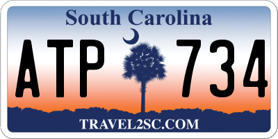 SC license plate ATP734