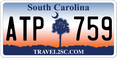 SC license plate ATP759