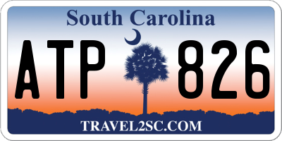 SC license plate ATP826