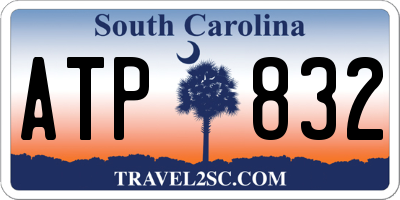 SC license plate ATP832