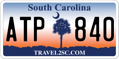 SC license plate ATP840