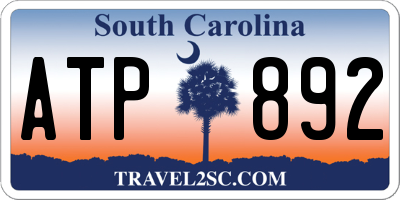 SC license plate ATP892