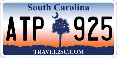SC license plate ATP925
